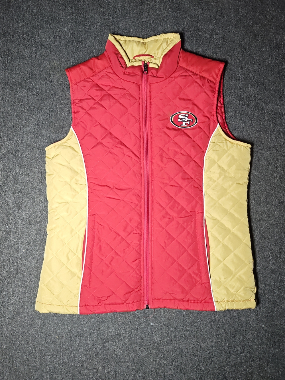 San Francisco 49ers NFL G-III Womens Red Full-Zip Puffer Vest Size Medium